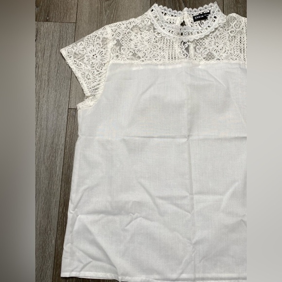 Shein White Blouse Size Large - Picture 10 of 16
